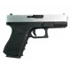 Страйкбольный пистолет WE Glock-19 Gen.4 Silver, сменные накладки WE-G003B-SV